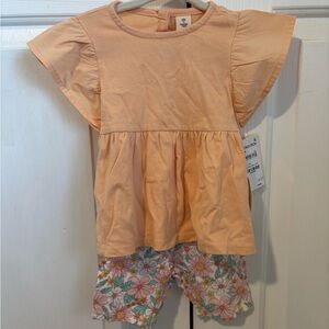 Tucker + Tate Coral Top and Floral Shorts Set